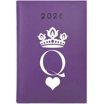 Kalendář Knižní kalendář 2026 A5 FunnyCase fialový