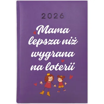 Kalendář Knižkový kalendář 2026 A5 Cute Cups fialový