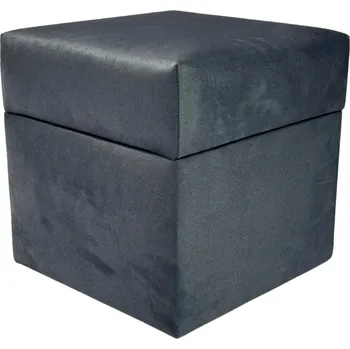 Taburet Čalouněný Taburet Max Mebels šedý