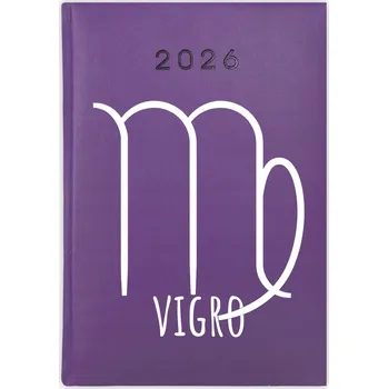 Kalendář Knihový kalendář 2026 A5 fialový