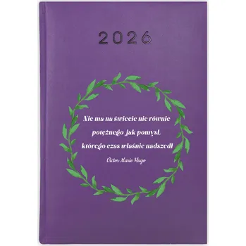 Kalendář Knihový kalendář 2026 A5 fialový