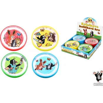 Hračka Wiky Kuličková hra krtek malá 9x9x1 cm Barva: Žlutá