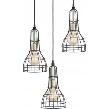 TK LIGHTING Lustr - LONG 2230, Ø 41 cm, 230V/15W/3xE27, černá/zlatá