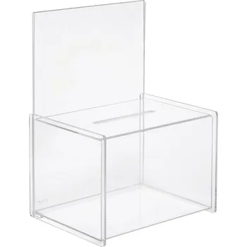 Úložný box Sigel box pro promoakce s vhazovacím výřezem VA150 transparentní (š x v x h) 225 x 310 x 170 mm 1 ks