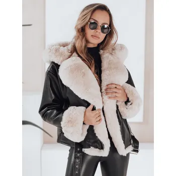 Dámská zimní bunda ZAYNIRA DStreet černá | krémová 3397560