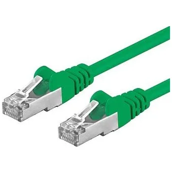 Síťový kabel Premiumcord Patch kabel CAT6a S-FTP, RJ45-RJ45, AWG 26/7 1m zelený