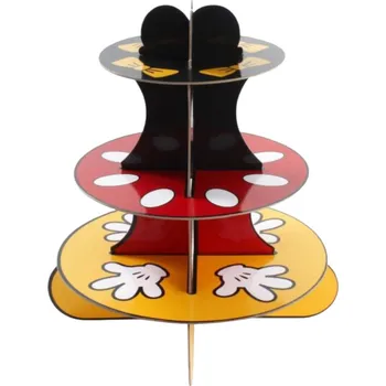 Podnos na dorty, cupcakes, muffiny Mickey Mouse 3patrový