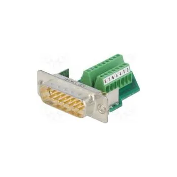 D-Sub PIN 15 zástrčka Variosub vidlice šroubová svorka 5A