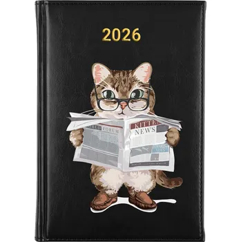 Kalendář Knižní kalendář 2026 A5 FunnyCase černý