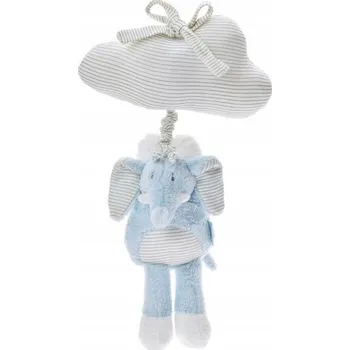 plyšák Hrací Skříňka Roztomilý plyšový Slůně - modrý