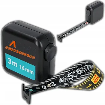 metr SVINOVACÍ METR OCELOVÝ OBOUSTRANNÝ S AUTOSTOPEM 3m x 16mm