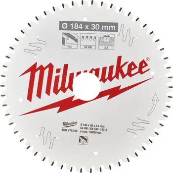 Pilový kotouč Řezný kotouč MILWAUKEE CSB P Alu 184/30 mm 54 zubů 4932471299