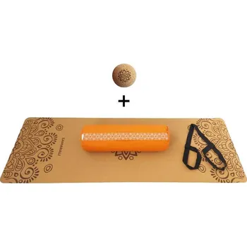 podložka na cvičení SAMARALI Sada na jin jógu - Sun ORANŽOVÁ