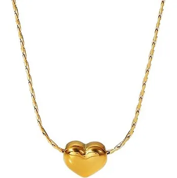 Náhrdelník ELENYS Pure Heart – pozlacený náhrdelník 18K žluté zlato Délka náhrdelníku: 40+5 cm / max. 45 cm