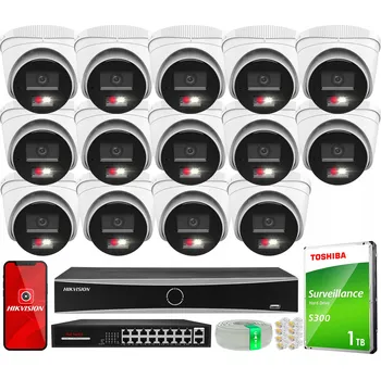 Bezpečnostní kamera Sada IP monitoringu se 14 kamerami IPCAM-T2-30DL 2Mpx PoE HiLook od Hikvision