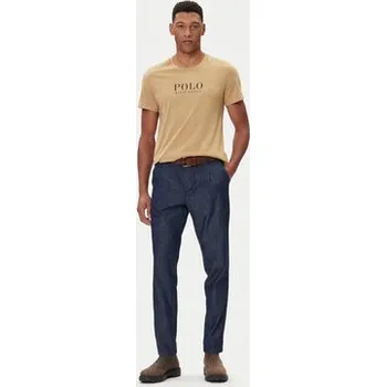 Pánské oblečení Polo Ralph Lauren T-Shirt 714899613023 Béžová Regular Fit M