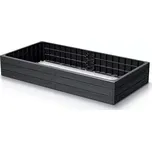 Černý vyvýšený stohovatelný záhon GH68 - délka 149,2 cm, šířka 75,6 cm, výška 25 cm - 20067448