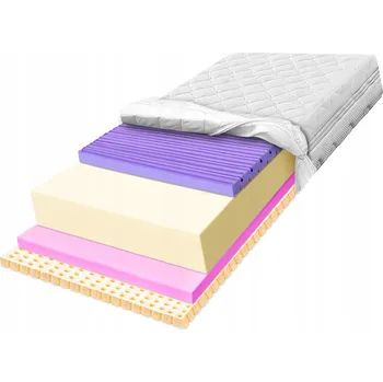 Matrace Pěnová Matrace 60x200 s latexem, 7zónová elastická tvarovaná H2 H3 26 cm