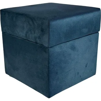 Taburet Modrý čalouněný Taburet Max Mebels