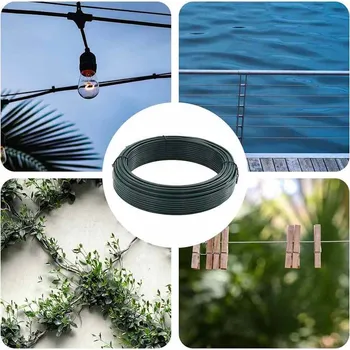 Příslušenství pro plot vidaXL Pletací drát Zelená 80 m PVC [42010293]