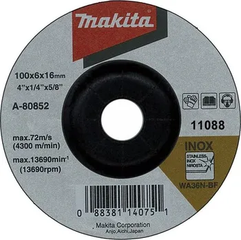 Brusný kotouč Brusný kotouč nerez MAKITA 100x6x16 mm A-80852