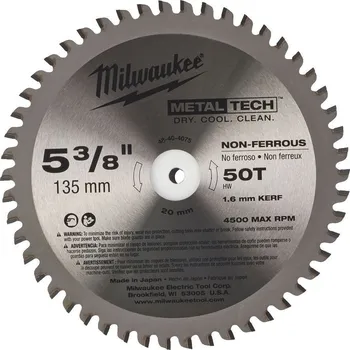 Pilový kotouč Pilový kotouč na kov MILWAUKEE CSB P M 135/20 mm 50 zubů 48404075