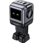 UGREEN Nexode RG RobotGaN rychlonabíjecí adaptér s porty 2x USB-C / USB-A - 65W - černý