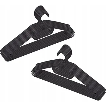 Věšák Šatní ramínko plastový Fabryka Wieszaków Polwo černý