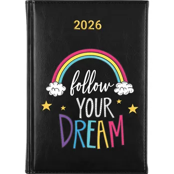 Kalendář Knižkový kalendář 2026 A5 černý