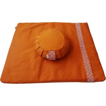 Sedací pytel SAMARALI Meditační sada s polštářem Zafu ORANŽOVÁ