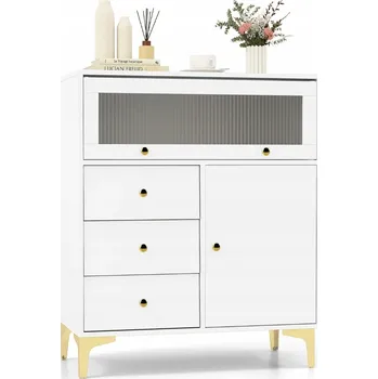 Komoda Komoda Costway 80 x 40 x 95,5 cm, bílá