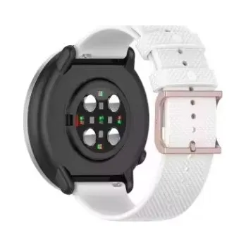 eses Silikonový řemínek s texturovaným povrchem - Bílý, 20 mm