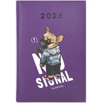 Kalendář Knižní kalendář 2026 A5 FunnyCase fialový