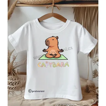 Chlapecké tričko Trička s potiskem Tričko s potiskem, dětské, KAPYBARA - meditující, 1 ks zvolte VELIKOST trička ZDE:: 9/10 let Beagle