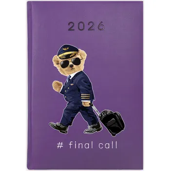 Kalendář Knižní kalendář 2026 A5 FunnyCase fialový