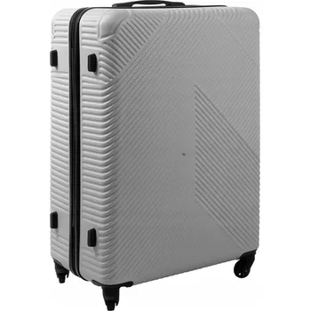 Cleo Art Tvrdý kufr velký ABS Cestovní kufr šedý velikost XL 99 l