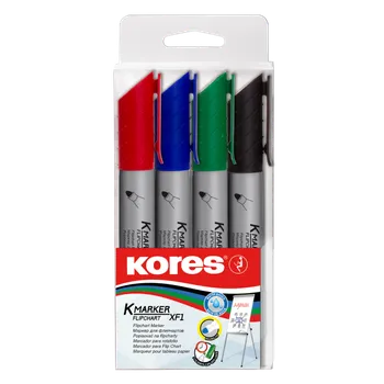 Kores Popisovač na bílé tabule - sada 4 ks - po expiraci 22 - 2 POSLEDNÍ KUSY -