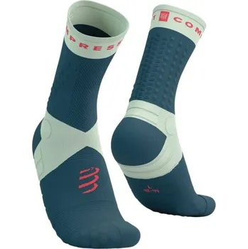 Pánské ponožky Běžecké ponožky Compressport ULTRA TRAIL SOCKS V2.0 35/38 Modrá, Světle zelená, Červená