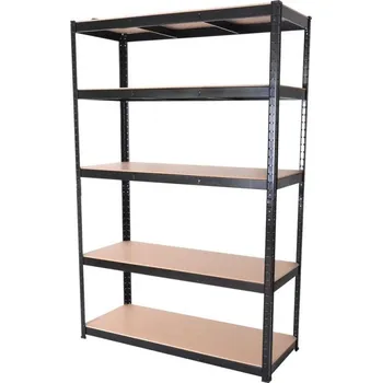 Dílenský regál Regál do dílny / garáže s polic, nosnost 1250 kg, černý, 120x180x45 cm