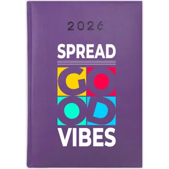 Kalendář Knižní kalendář 2026 A5 FunnyCase fialový