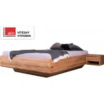 Manželská postel ARIA bez čela, úložný prostor, 180 cm, dub nature