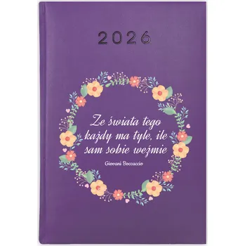 Kalendář Knihový kalendář 2026 A5 fialový