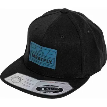 Pokrývka hlavy Meatfly kšiltovka Gruman Premium Snapback Live Ride / Black | Černá | Velikost One Size