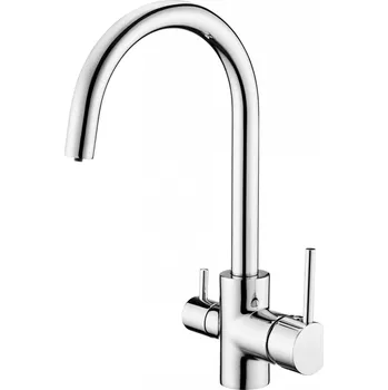 Vodovodní baterie Stojánková kuchyňská baterie Deante Aster stříbrná