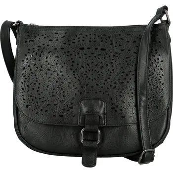 Kabelka Módní dámská koženková crossbody kabelka Oresta, černá