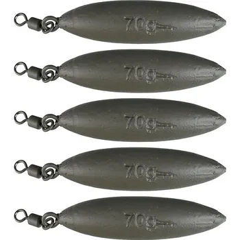 Suretti Olovo kaprové ZIP s očkem a obratlíkem 70g Barvené 5ks