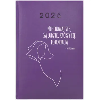 Kalendář Knihový kalendář 2026 A5 fialový