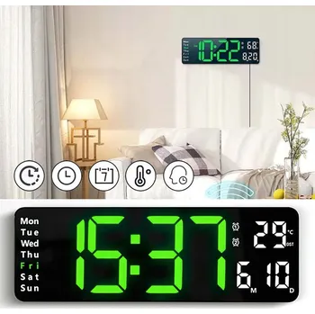 Budík BAREVNÝ DIGITÁLNÍ BUDÍK, LED DISPLEJ, CYFROWY BUDZIK NA STŮL, BUDÍK