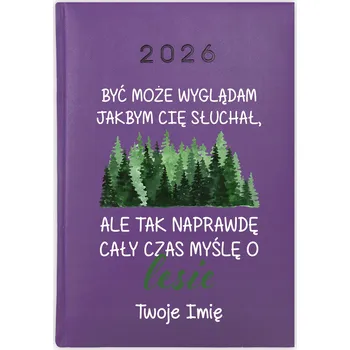 Kalendář Knihový kalendář 2026 A5 fialový