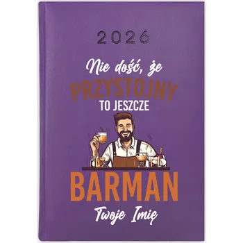 Kalendář Knižkový kalendář 2026 A5 Cute Cups fialový